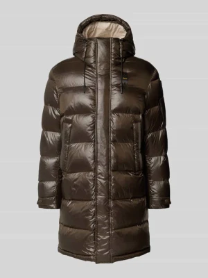 płaszcz pikowany o kroju regular fit z kapturem model 'ALDRICH' Blauer Usa Oliwkowy