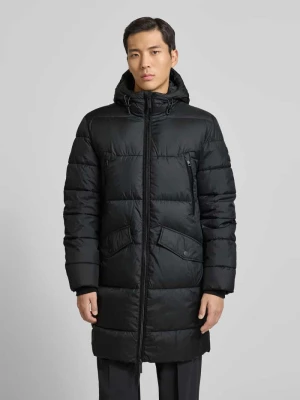 Płaszcz pikowany o kroju regular fit z kapturem Tom Tailor