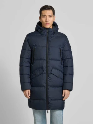 Płaszcz pikowany o kroju regular fit z kapturem Tom Tailor