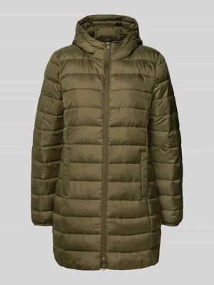 Płaszcz pikowany o kroju regular fit z kapturem Tom Tailor Denim