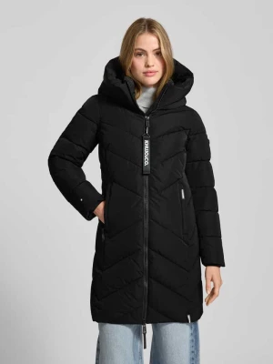 Płaszcz pikowany o kroju regular fit z nadrukiem z logo model ‘Darka’ khujo