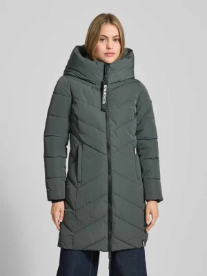 Płaszcz pikowany o kroju regular fit z nadrukiem z logo model ‘Darka’ khujo