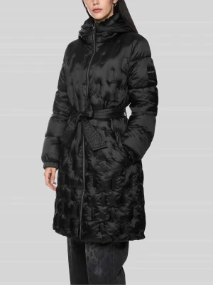 płaszcz pikowany o kroju regular fit z paskiem w talii 'OUTDOOR' Marc Cain Czarny