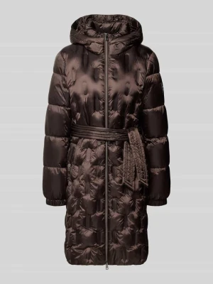 płaszcz pikowany o kroju regular fit z paskiem w talii 'OUTDOOR' Marc Cain Średniobrązowy