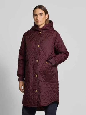 Płaszcz pikowany o kroju relaxed fit z obszyciem ze sztruksu model ‘HILARY’ Barbour