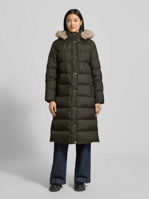 Płaszcz pikowany z kapturem i kieszeniami zapinanymi na zamek błyskawiczny Lauren Ralph Lauren