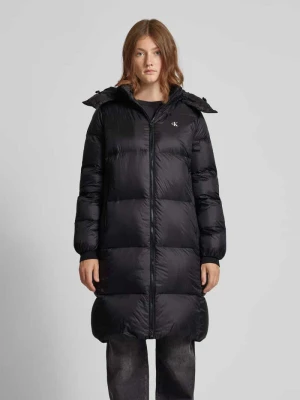 Płaszcz pikowany z nadrukiem z logo Calvin Klein Jeans