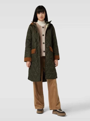 Płaszcz pikowany z obszyciem ze sztruksu model ‘MICKLEY’ Barbour