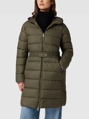 Płaszcz pikowany z paskami w kontrastowym kolorze model ‘SORONA’ Tommy Hilfiger