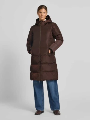 Płaszcz pikowany z zamkiem błyskawicznym dwustronnym Armani Exchange Ciemnobrązowy