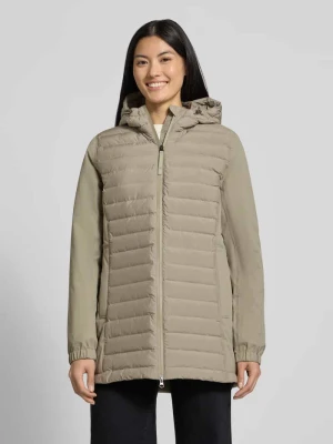 Płaszcz pikowany z zamkiem błyskawicznym dwustronnym Camel Active Khaki