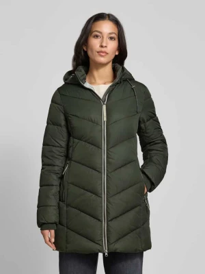 Płaszcz pikowany zapinany na zamek błyskawiczny dwustronny camel active