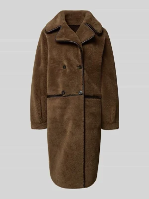 Płaszcz polarowy z kołnierzem z połami model ‘TILDA’ OAKWOOD