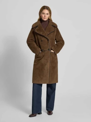 Płaszcz polarowy z kołnierzem z połami model ‘TILDA’ OAKWOOD