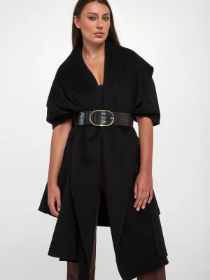 Płaszcz ponczo damski wełniany ELISABETTA FRANCHI