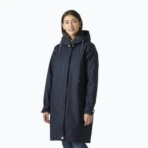 Płaszcz przeciwdeszczowy damski Helly Hansen Moss Ins Pu Coat navy Granatowy