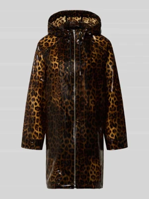 Płaszcz przeciwdeszczowy o kroju regular fit z nadrukiem z logo na całej powierzchni model 'Nilla' STAND STUDIO