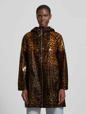 Płaszcz przeciwdeszczowy o kroju regular fit z nadrukiem z logo na całej powierzchni model 'Nilla' STAND STUDIO