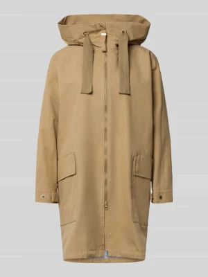 Płaszcz przeciwdeszczowy z kapturem i zamek błyskawiczny dwustronny model 'UNA' G-LAB