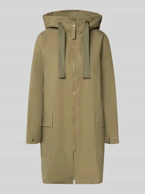 Płaszcz przeciwdeszczowy z kapturem i zamek błyskawiczny dwustronny model 'UNA' G-LAB