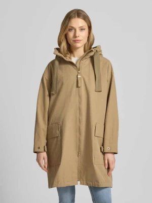 Płaszcz przeciwdeszczowy z kapturem i zamek błyskawiczny dwustronny model 'UNA' G-LAB