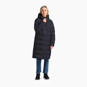 Płaszcz puchowy damski Jack Wolfskin Frozen Palace Coat dark navy Granatowy