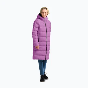 Płaszcz puchowy damski Jack Wolfskin Frozen Palace Coat vivid orchid Różowy