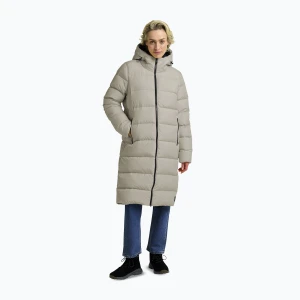 Płaszcz puchowy damski Jack Wolfskin Frozen Palace pale sand