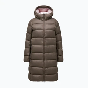 Płaszcz puchowy damski Peak Performance Frost Down Coat terrain tan Brązowy
