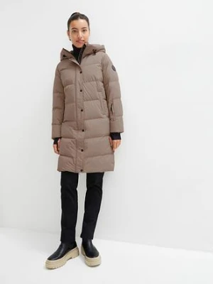 Płaszcz puchowy  na podszewce z nadrukiem, z odpychającego wodę materiału bonprix