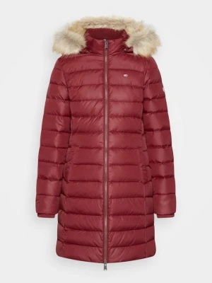 Płaszcz puchowy Tommy Jeans bordowy