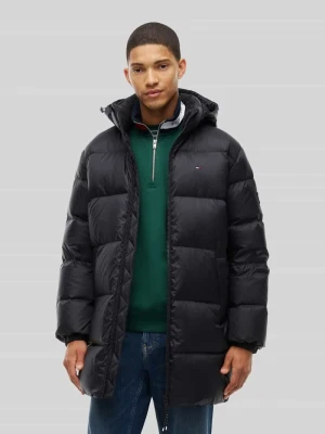 Płaszcz puchowy z bocznymi wpuszczanymi kieszeniami Tommy Jeans Czarny