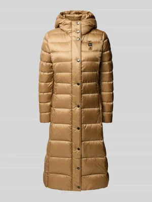 płaszcz puchowy z efektem pikowania z detal z logo model 'Anita' Blauer Usa Camel