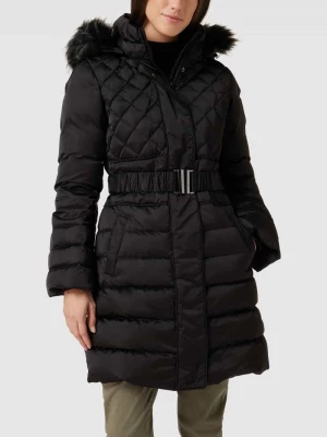 Płaszcz puchowy z obszyciem ze sztucznego futra model ‘Lolie’ Guess