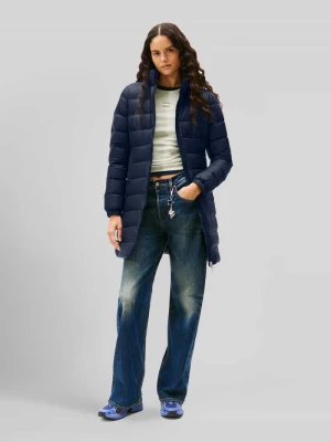 Płaszcz puchowy z odpinanym kapturem Tommy Jeans Granatowy
