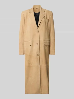 Płaszcz skórzany z kieszeniami z patką model 'Santara' STAND STUDIO