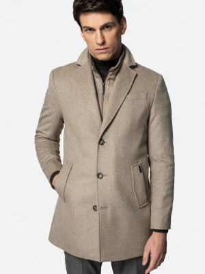 PŁASZCZ VINCO BEŻOWY Recman