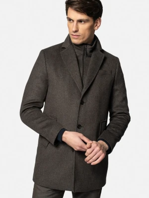 PŁASZCZ VINCO BRĄZOWY 0001 Recman