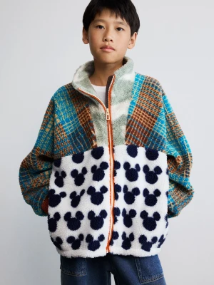 Płaszcz w kratę Mickey™ Desigual zielony
