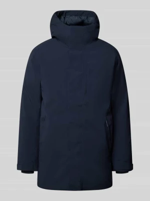 płaszcz w kroju regular fit z kapturem model 'KEEN' Jack&Jones Ciemnoniebieski
