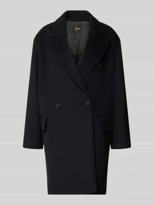 płaszcz w kroju regular fit z mieszanki wełny model 'C_Calesarina' Boss Czarny