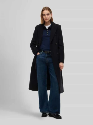 Płaszcz w kroju slim fit z mieszanki wełny Tommy Hilfiger Czarny