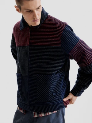 Płaszcz z chenille w bloki Desigual