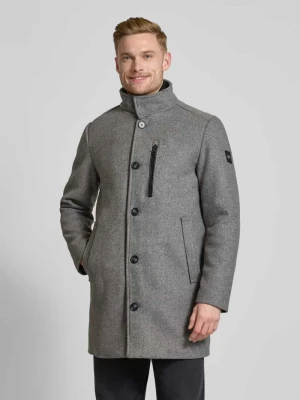 Płaszcz wełniany 2 w 1 o kroju regular fit z naszywką z logo Tom Tailor