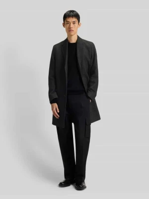 Płaszcz wełniany o kroju regular fit z diagonalu model ‘MALTE2541’ HUGO