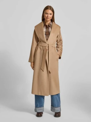 Płaszcz wełniany o kroju regular fit z mieszanki kaszmiru i wełny z alpaki model ‘SPIGA’ Max Mara Studio