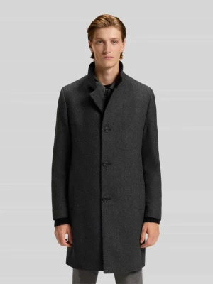 Płaszcz wełniany o kroju regular fit ze stójką model ‘MINTRAX2541’ HUGO