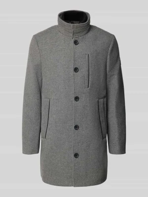Płaszcz wełniany o kroju regular fit ze stójką Tom Tailor