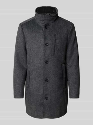 Płaszcz wełniany o kroju regular fit ze stójką Tom Tailor