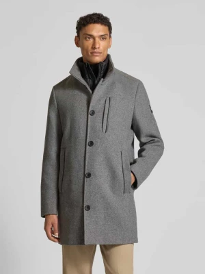 Płaszcz wełniany o kroju regular fit ze stójką Tom Tailor